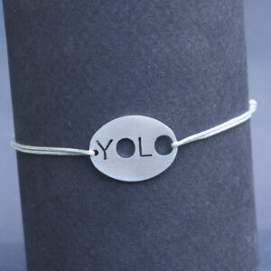bracelet jade “yolo” médaillon inox