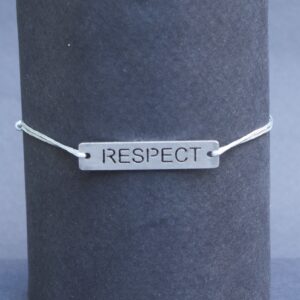 bracelet jade “respect” médaillon inox