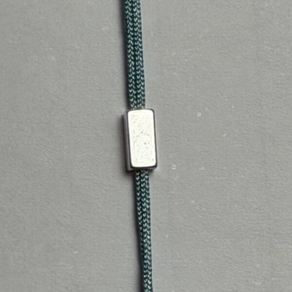 Perle Slide rectangle argenté