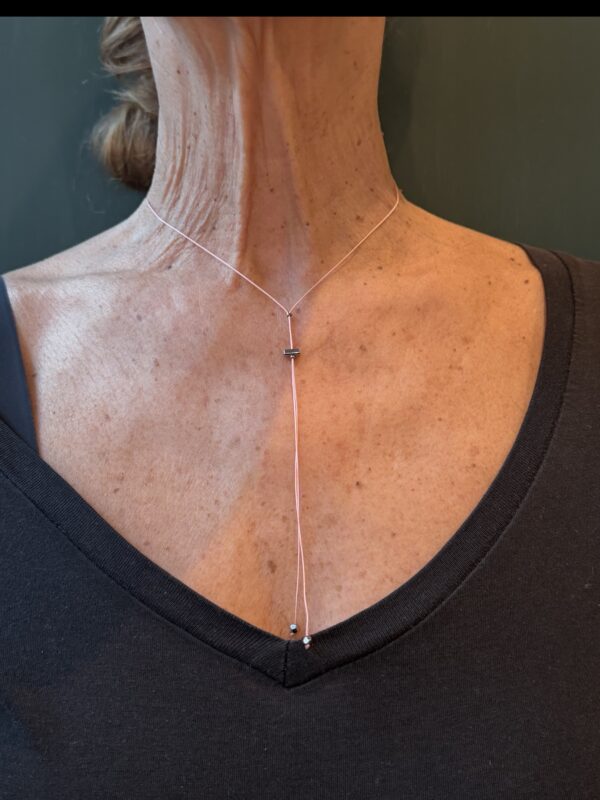 collier + : rose argent front